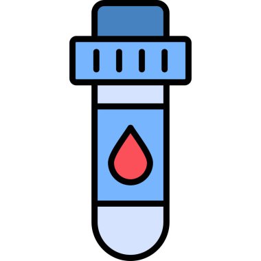 Test tübü simgesinin vektör illüstrasyonu 