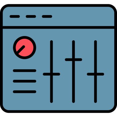 Ses karıştırıcı modern simge vektör çizimi