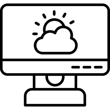 Hava durumu modern simgesi, vektör illüstrasyonu