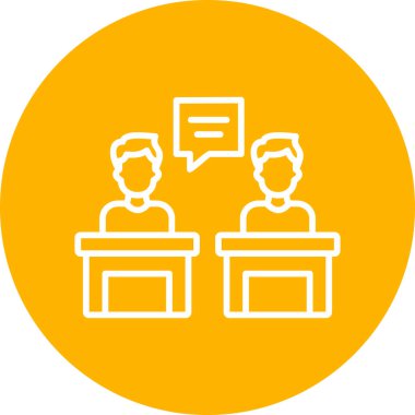 Mobil ve web siteleri için tartışma web simgesi.