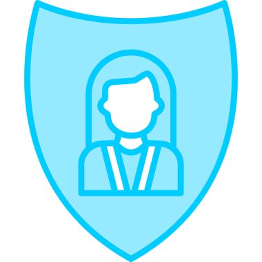 kalkan ikon vektör illüstrasyonu