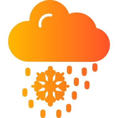 Kar yağıyor. Web simgesi vektör illüstrasyonu