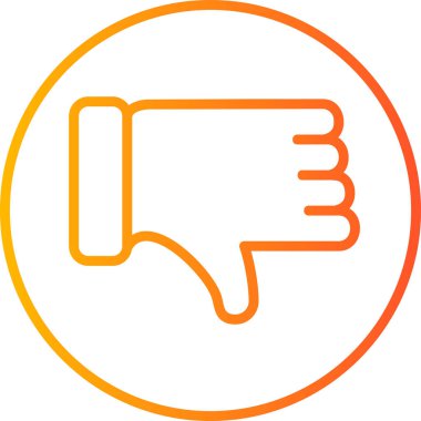 Hoşlanmamak. Web simgesi basit tasarım