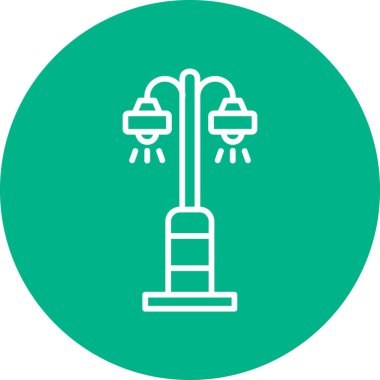 Sokak lambası modern simgesi, vektör illüstrasyonu