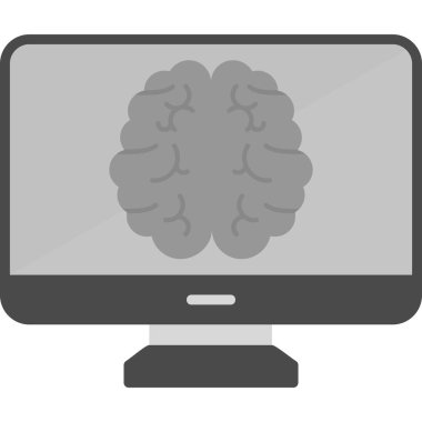 Beyin. Web simgesi basit tasarım