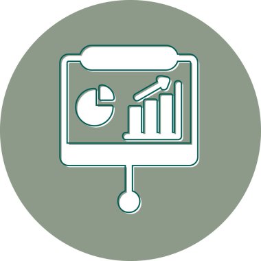 iş sunumu düz vektör simgesi