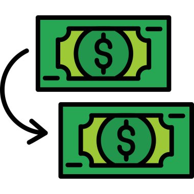 Nakit para, basit web illüstrasyonu  