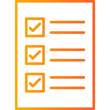 Kontrol listesi. Web simgesi basit illüstrasyon