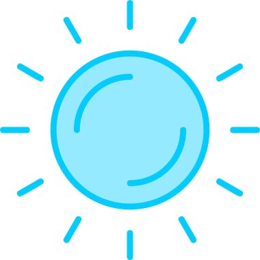 Güneş simgesinin vektör illüstrasyonu 