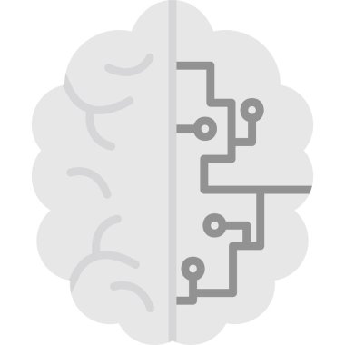 beyin ikonu vektör illüstrasyonu