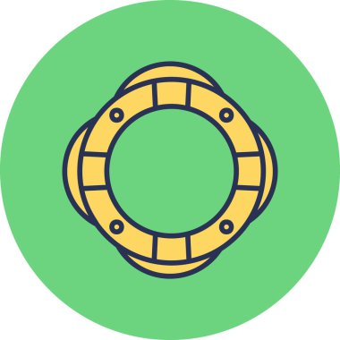 Yaşam koruyucu simgesi, modern tasarım illüstrasyonu