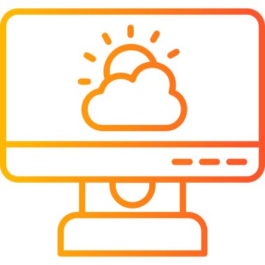 Hava durumu modern simgesi, vektör illüstrasyonu