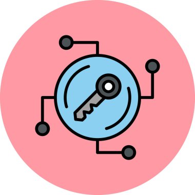 Anahtar. Web simgesi basit illüstrasyon