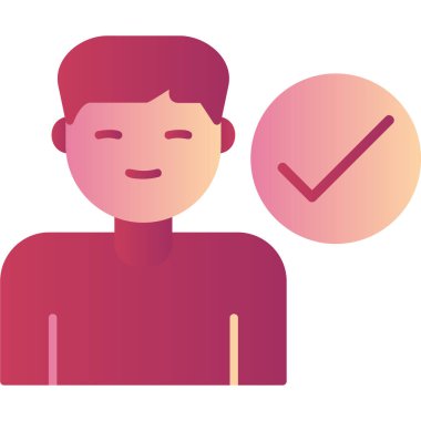 Onaylanmış Aday simgesi vektör illüstrasyonu