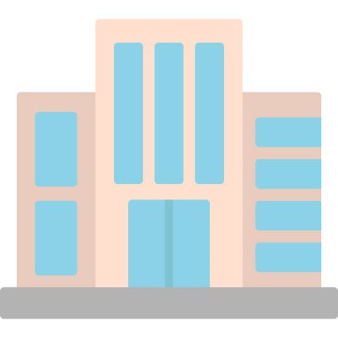 Otel modern simge vektör illüstrasyonu