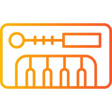 Piyano modern simge, vektör illüstrasyonu