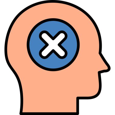 Güvensiz modern simge, vektör çizimi