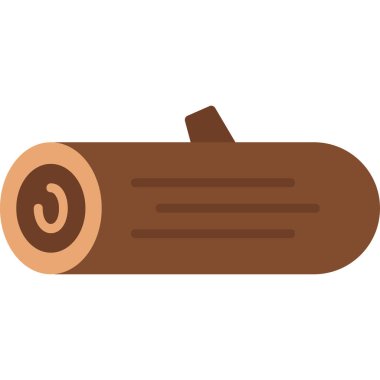 Ahşap kütük. Web basit illüstrasyonu