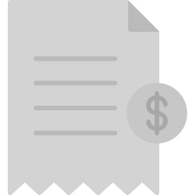 Alışveriş makbuzu, web simgesi basit illüstrasyon