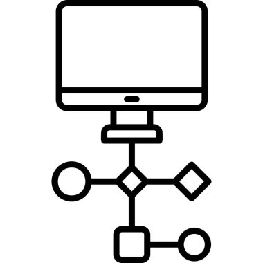 Çalışma akışı modern simgesi, vektör illüstrasyonu 