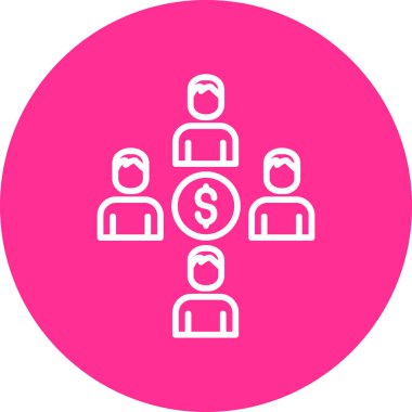 Kitle fonlaması web simgesi basit illüstrasyon