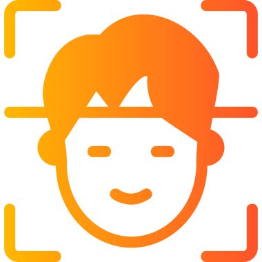 Yüz. Web simgesi basit illüstrasyon