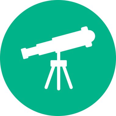 Teleskop. Basit web simgesi illüstrasyonu
