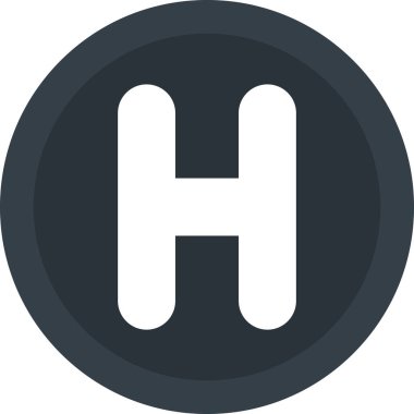 Heliport modern simge vektör illüstrasyonu