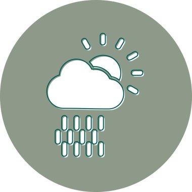 Hava durumu modern simgesi, vektör illüstrasyonu