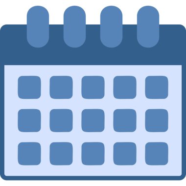 Takvim simgesi, vektör illüstrasyonu basit tasarım