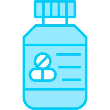 Pills bottle modern vector icon illustration