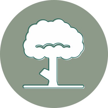 Ağaç modern simgesi, vektör illüstrasyonu