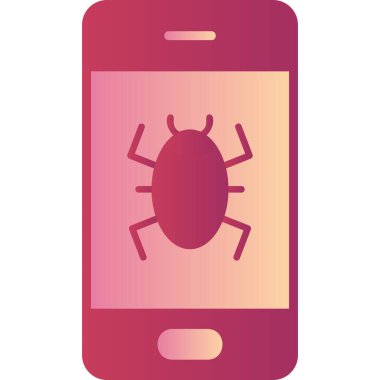 Mobile Virus icon modern vector illustration