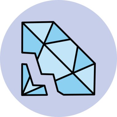 Kırık simge, modern tasarım çizimi