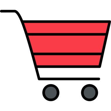 Alışveriş arabası modern simge, vektör illüstrasyonu