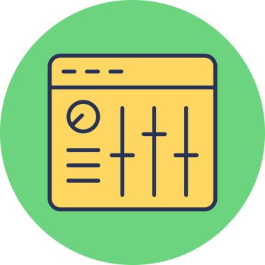 Ses karıştırıcı modern simge vektör çizimi