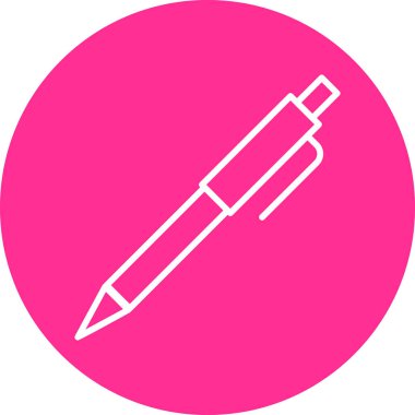 Kalem simgesi. Web için boya fosforlu kalem vektör simgelerinin basit çizimi