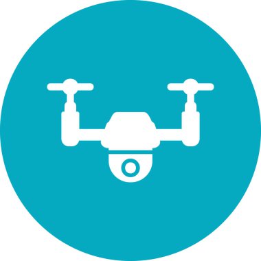Drone simgesi, vektör illüstrasyonu basit tasarım