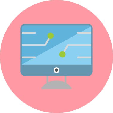 Bilgisayar ekranı. vektör illüstrasyonu