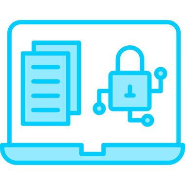 Şifrelenmiş veri modern simgesi, vektör illüstrasyonu 