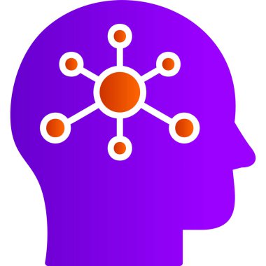 Psikoloji modern simge, vektör illüstrasyonu