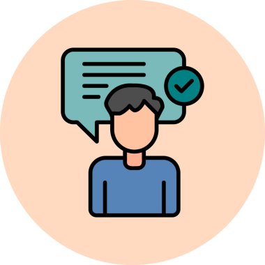 Sohbet simgesi vektör illüstrasyonu