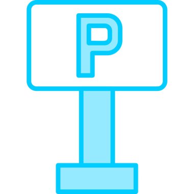 Park tabelası. Web simgesi basit illüstrasyon