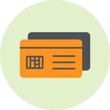 Kredi kartıyla. Web simgesi illüstrasyonu