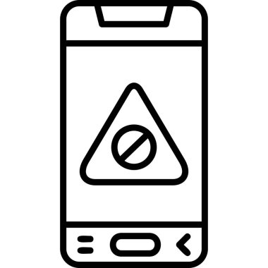 Telefon engellenmiş web simgesi basit illüstrasyon