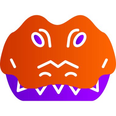 Timsah, web simgesi basit illüstrasyon