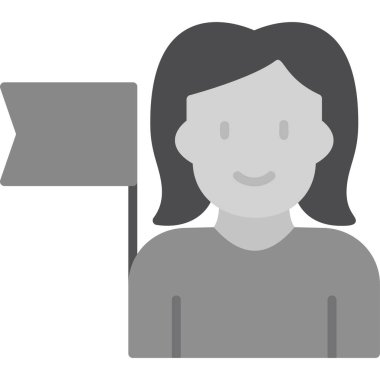 Feminizm modern simge, vektör illüstrasyonu