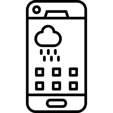 Cep telefonu. Web simgesi basit tasarım