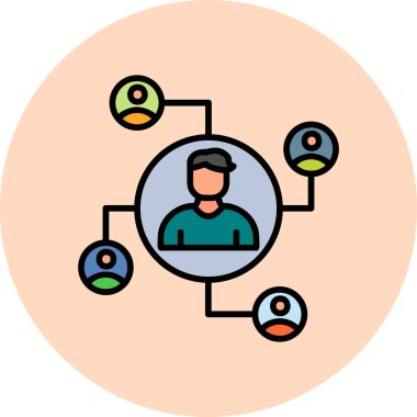 Modern ağ simgesi, vektör illüstrasyonu