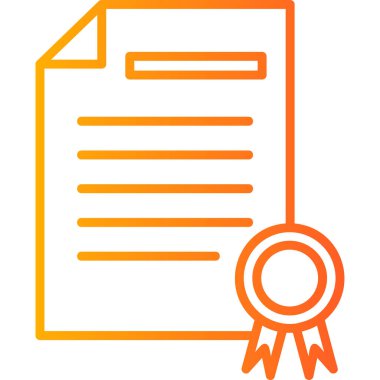 Sertifika. Web simgesi basit tasarım 